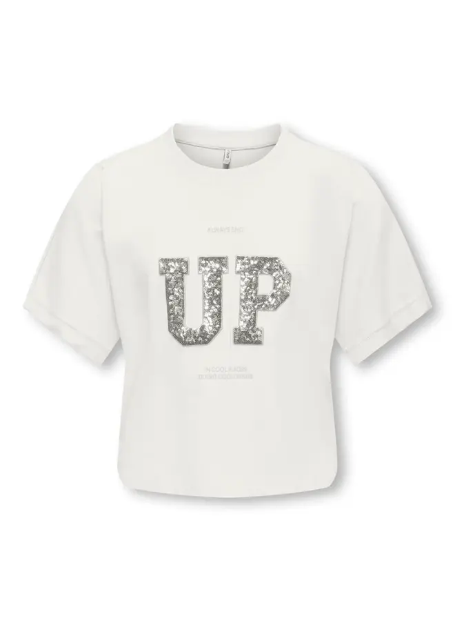 Kids Only - Stella print top - Cloud dancer up