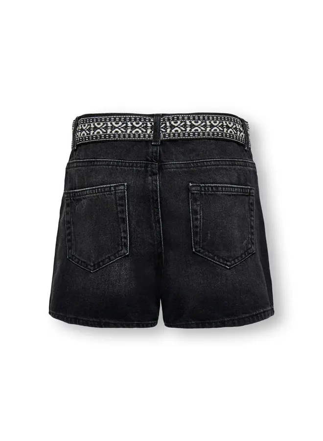 Kids Only - Ella wide denim shorts - Washed black