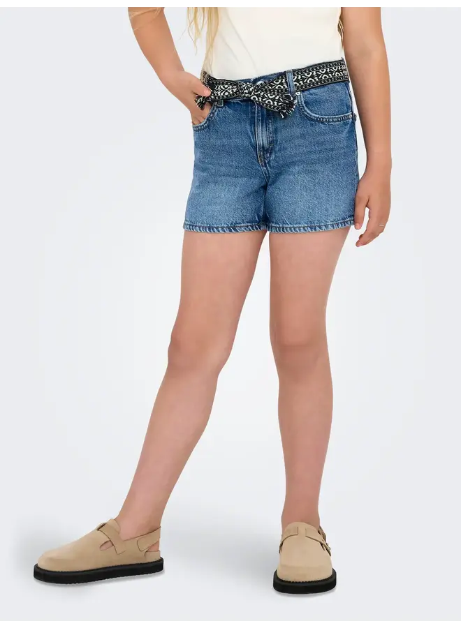 Kids Only - Ella wide denim shorts - Light medium blue denim