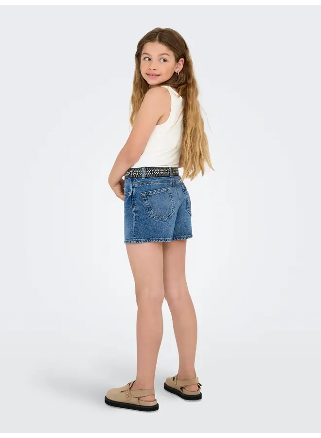 Kids Only - Ella wide denim shorts - Light medium blue denim