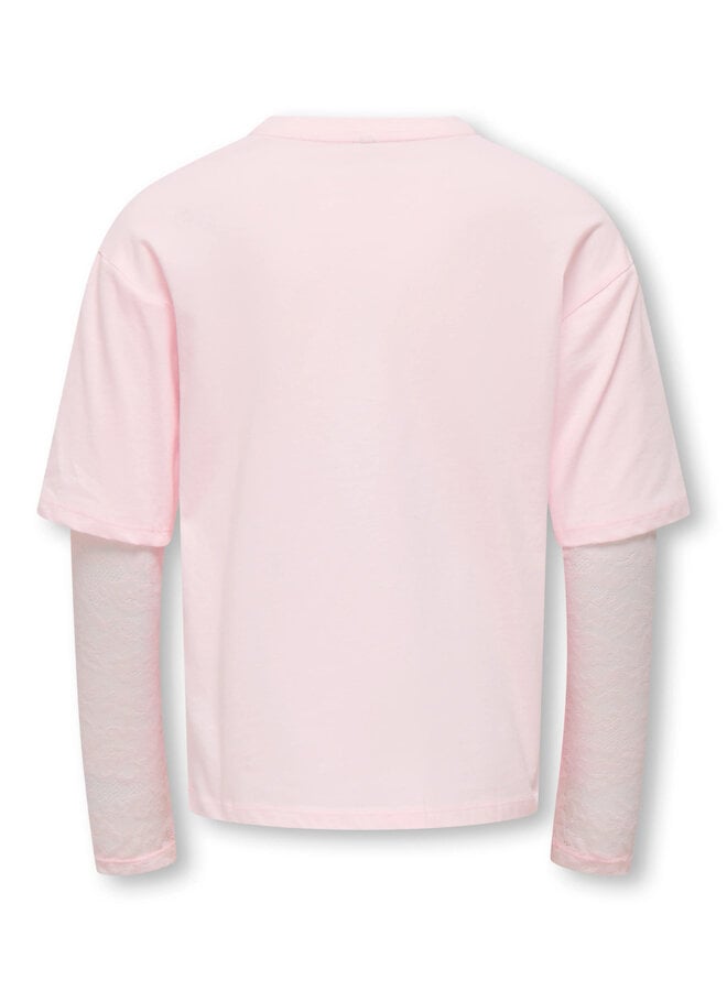 Kids Only - Mena ls lace top - Barely pink