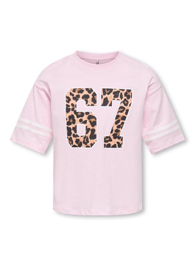 Kids Only - Manlo ss loose print tee - Romance rose 67 leo