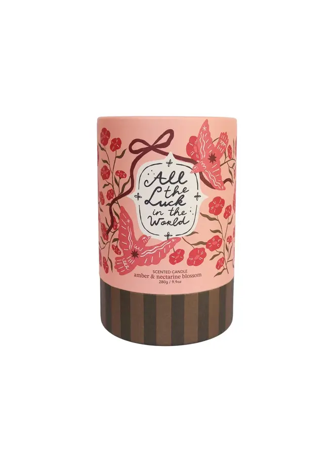 All the Luck in the World - Amber & nectarine blossom scented candle (280g)
