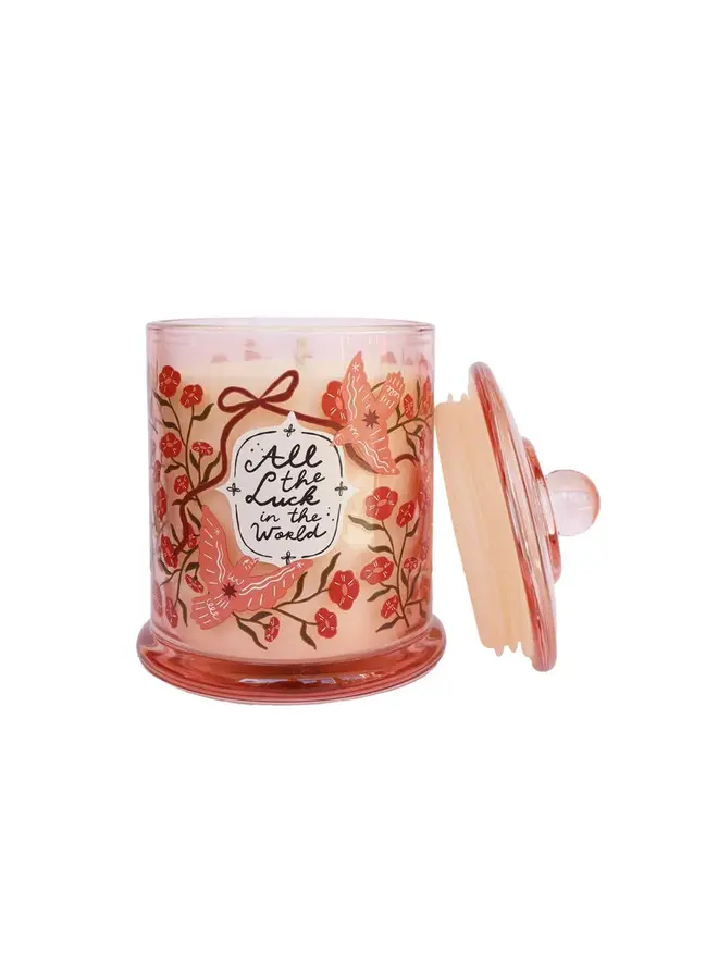 All the Luck in the World - Amber & nectarine blossom scented candle (280g)