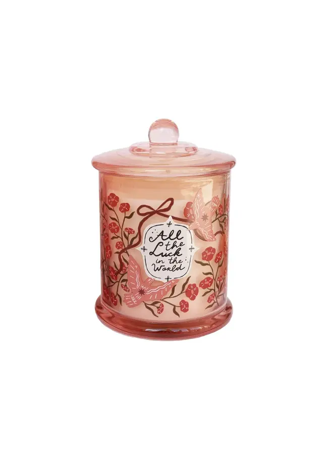 Amber & nectarine blossom scented candle (280g)