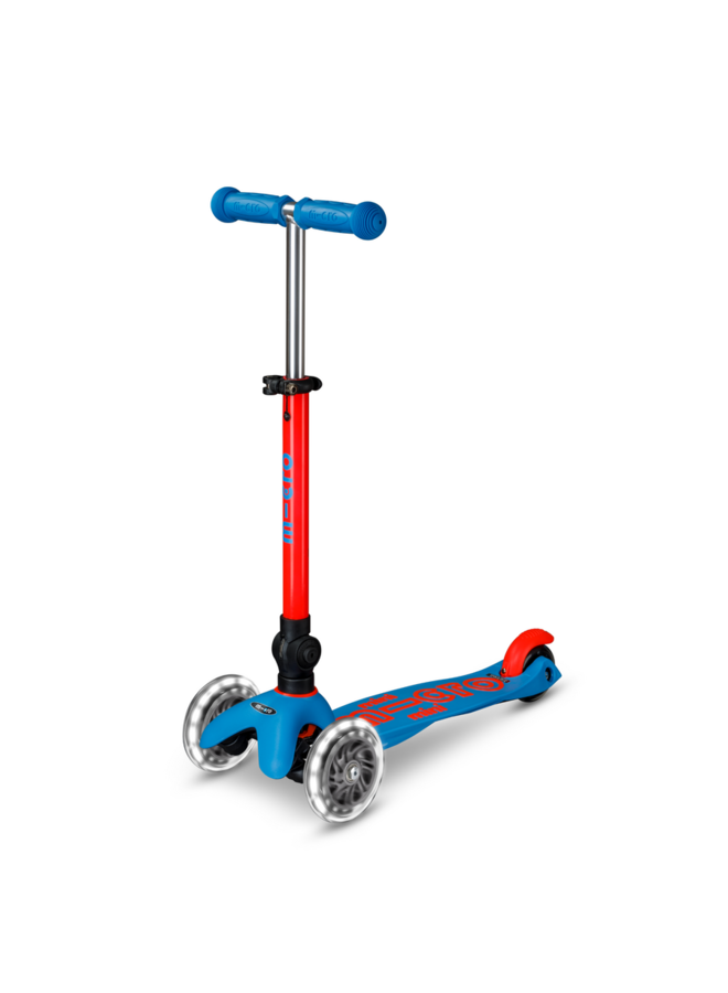 Mini Micro inklapbaar LED - Blauw/Rood