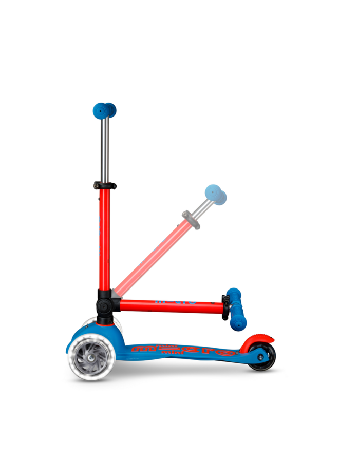 Micro Step - Mini Micro inklapbaar LED - Blauw/Rood