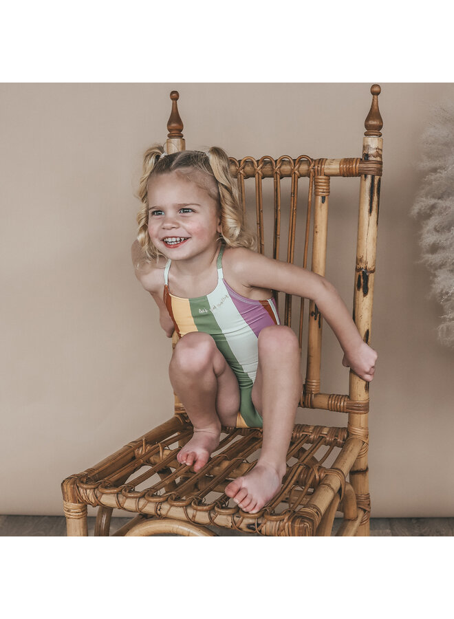 Salted Stories - Multi stripe swimsuit - Multicolor