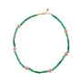 LOVEissue - Necklace - Daisy pink/Shell green