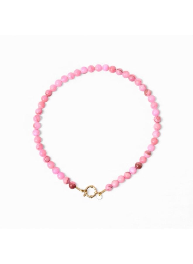 LOVEissue - Necklace - Pink beads