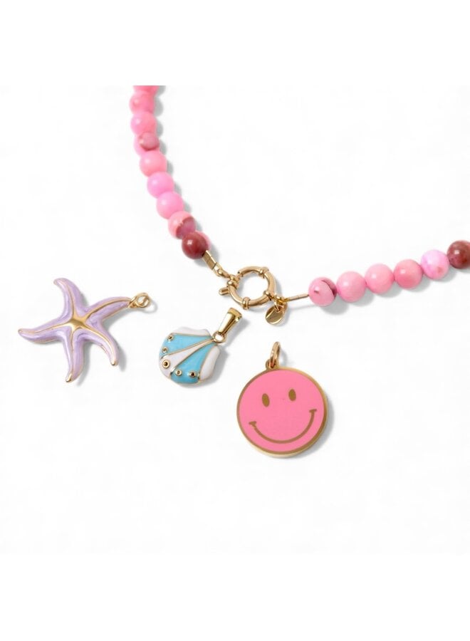LOVEissue - Necklace - Pink beads