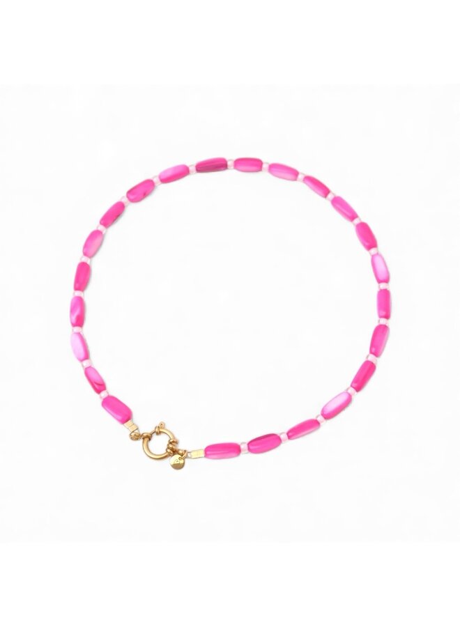 LOVEissue - Necklace - Shell fuchsia