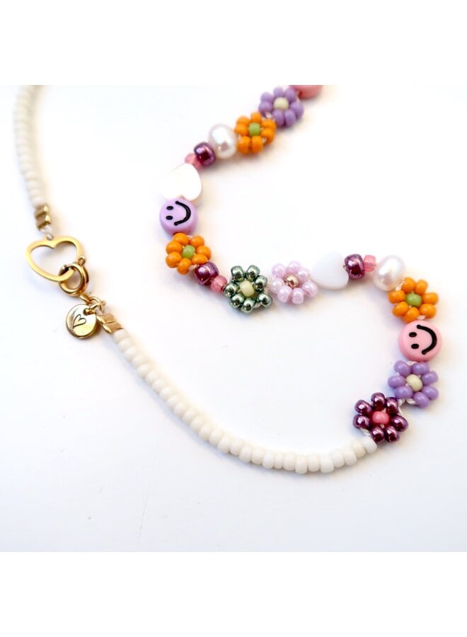 LOVEissue - Necklace - Shortie daisy smiley