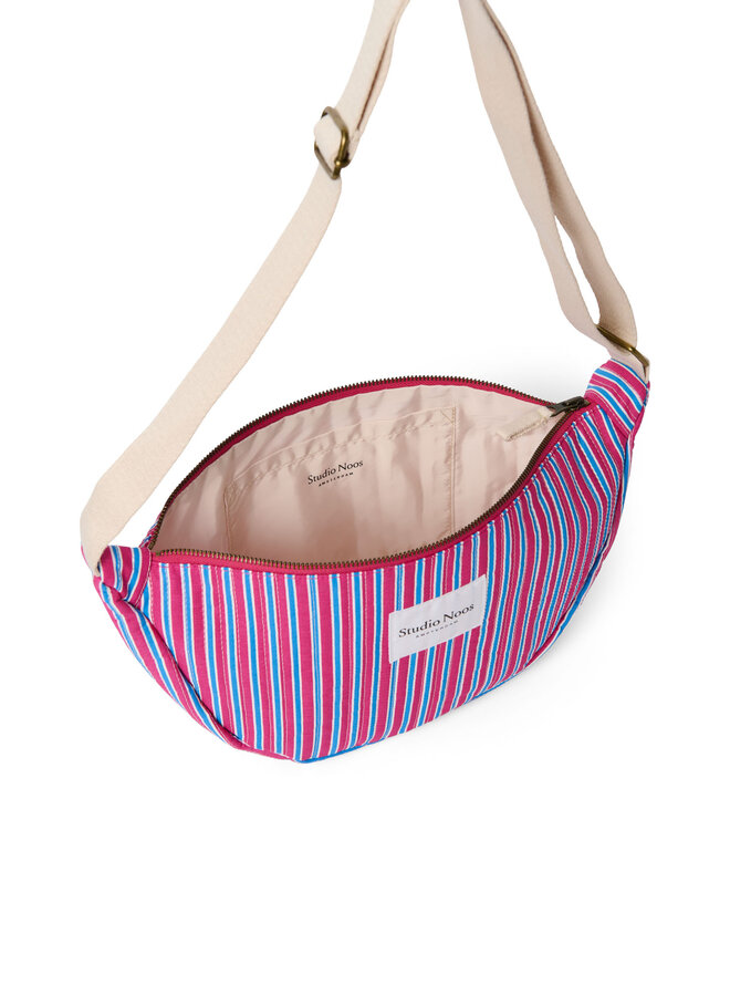 Studio Noos - Poplin striped adult fanny pack - Raspberry