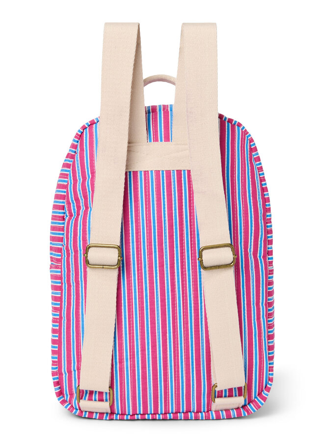 Studio Noos - Poplin striped midi backpack - Raspberry