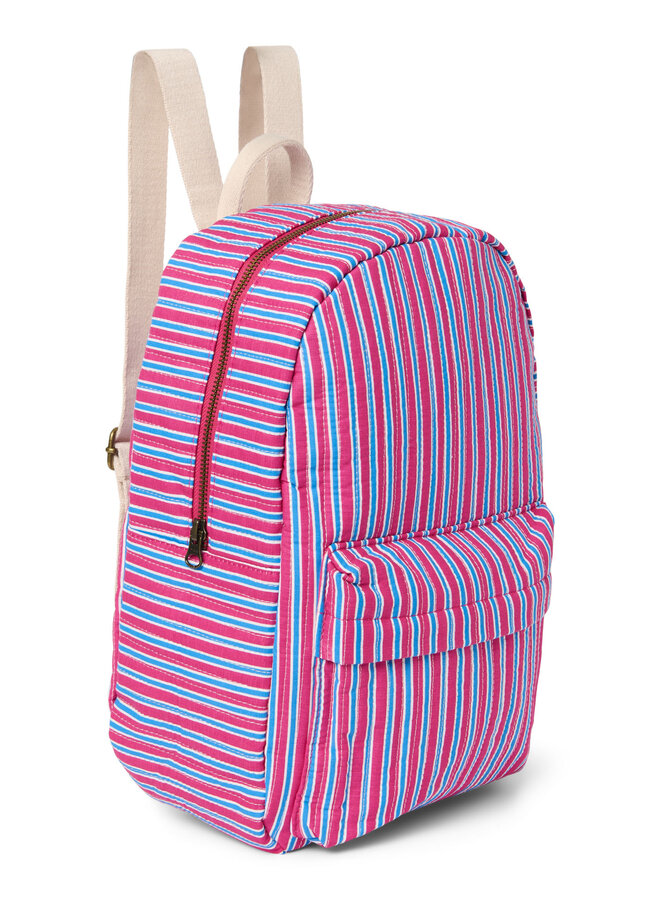 Studio Noos - Poplin striped midi backpack - Raspberry