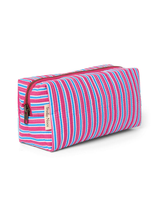 Studio Noos - Poplin striped pouch - Raspberry