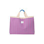 Studio Noos - Poplin striped beach bag - Raspberry