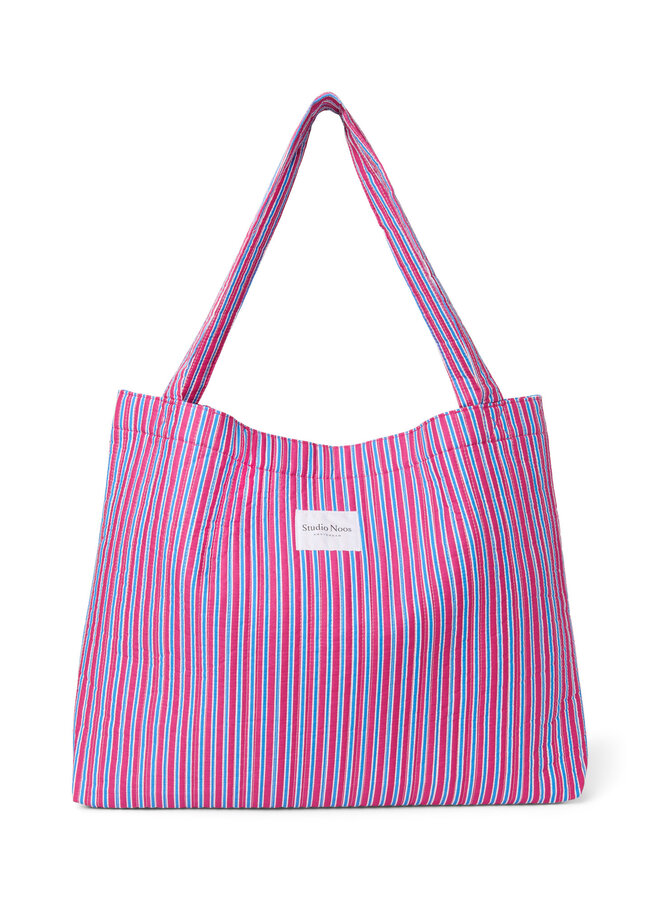 Studio Noos - Poplin striped mom bag - Raspberry