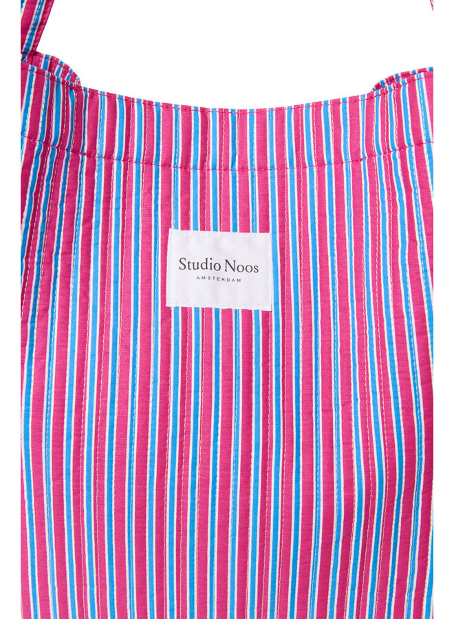 Studio Noos - Poplin striped mom bag - Raspberry