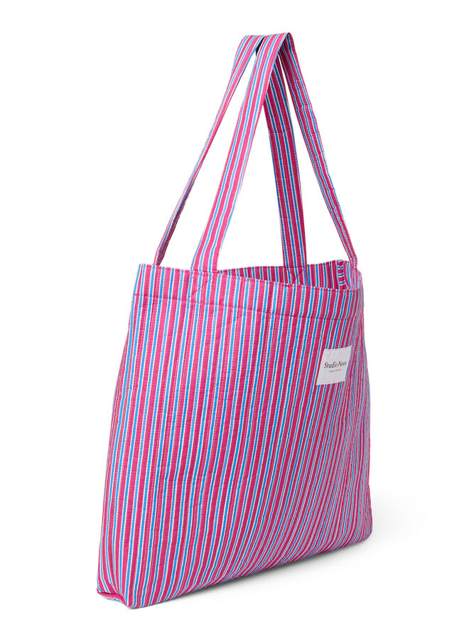 Studio Noos - Poplin striped mom bag - Raspberry