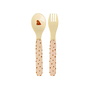 rice - Baby lepel en vork - Roze fairytale