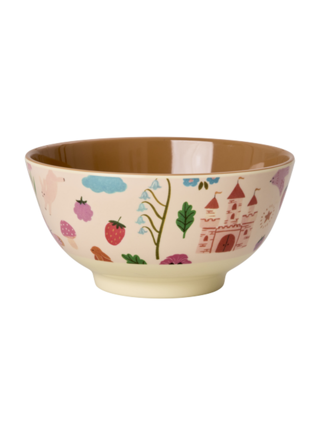Medium melamine kom - Zacht roze fairytale