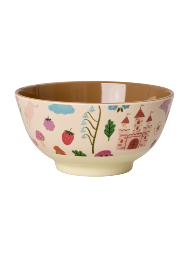 rice - Medium melamine kom - Zacht roze fairytale