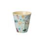 rice - Medium melamine beker - Zacht blauw dogs in space