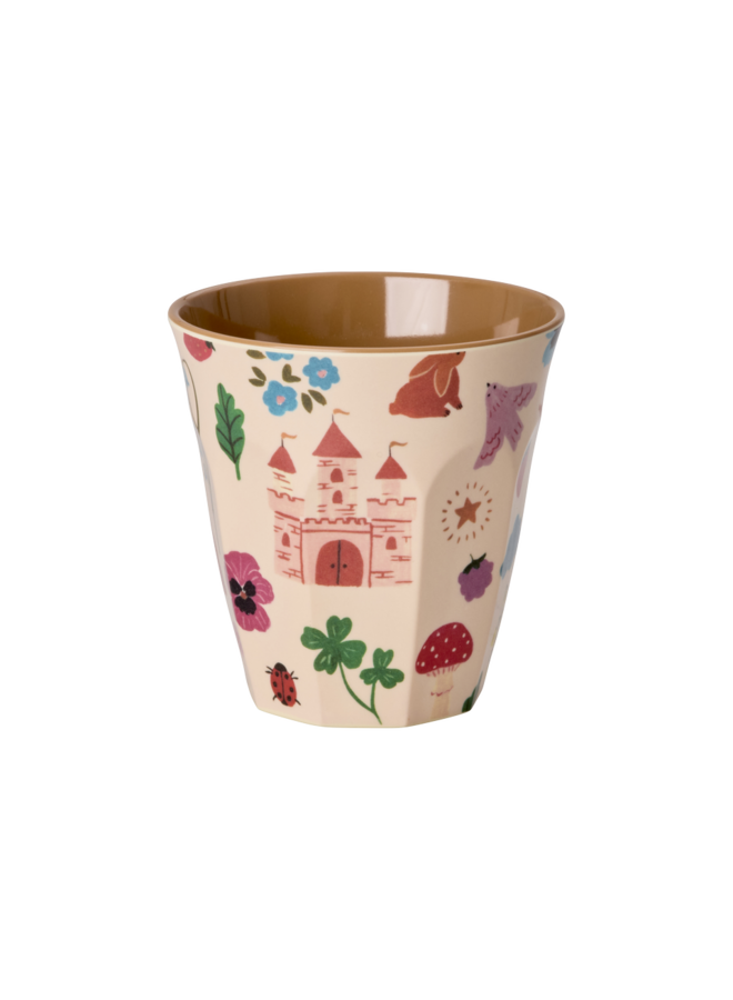 Medium melamine beker - Zacht roze fairytale