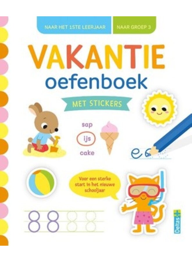 Vakantie oefenboek met stickers - Naar groep 3