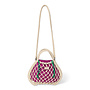 Studio Noos - Macramé mini hand bag natural - Purple/Green