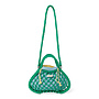 Studio Noos - Macramé mini hand bag green - Blue/Yellow