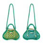 Studio Noos - Macramé mini hand bag green - Blue/Yellow