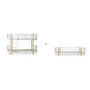 Oliver Furniture - Conversion Kit - Original bunk bed to floor bed, white/oak
