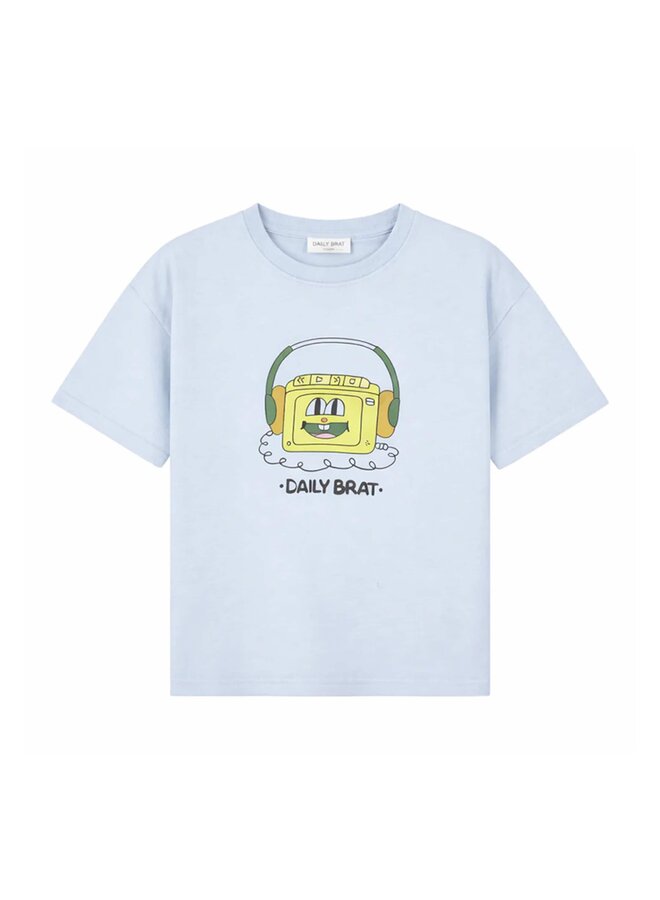 Funky headphones t-shirt - Sterling blue