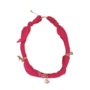 Feestbeest - Bandana ketting - Fuchsia met bedel