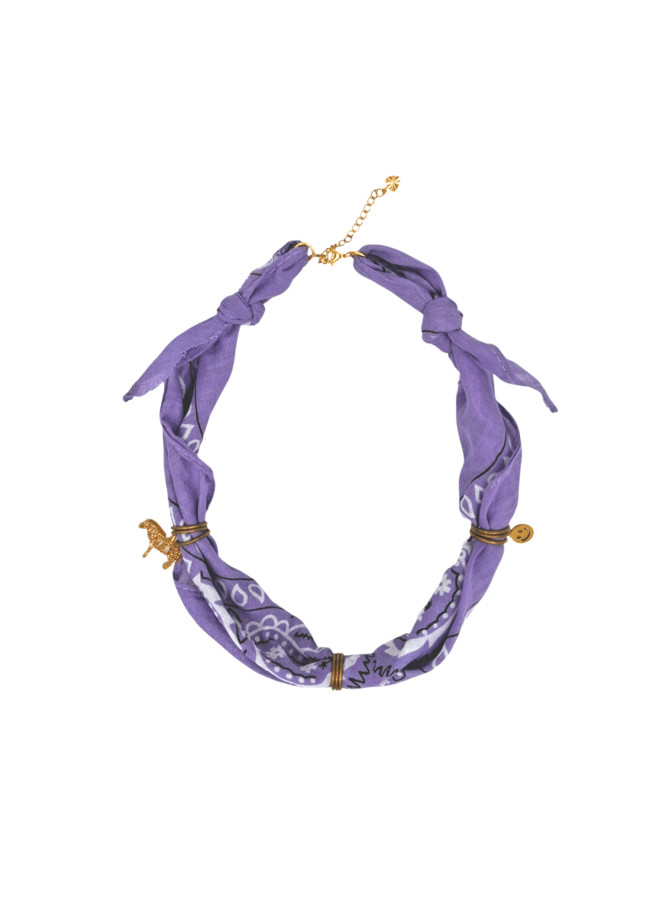 Feestbeest - Bandana ketting - Paars
