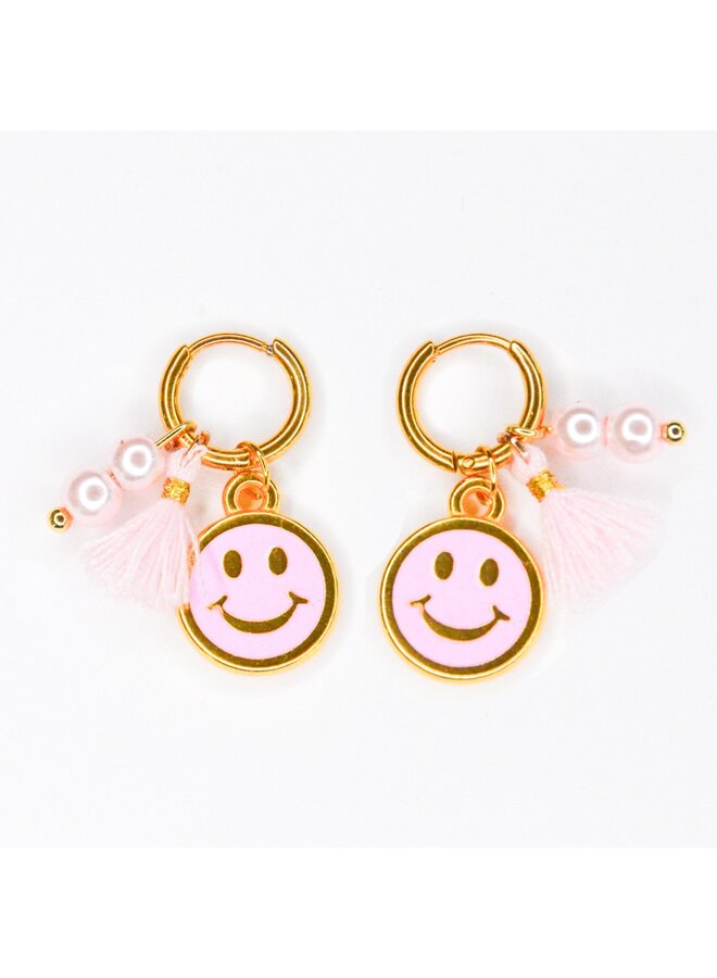 Bedel oorbellen - Pearly smiley