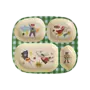 rice - Kinderbord met 4 compartimenten - Groen hero print