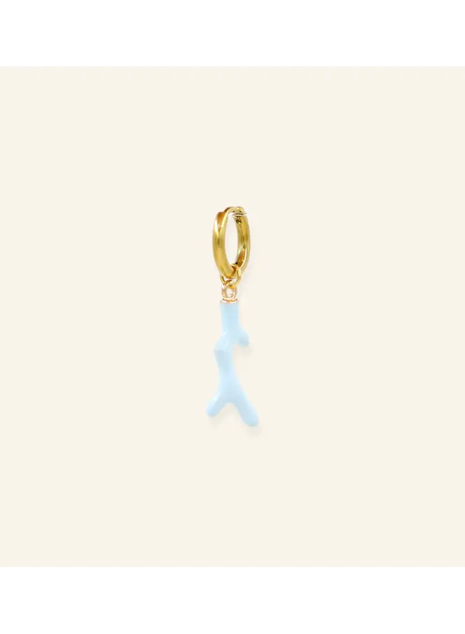 Mable. - Blue coral oorbel