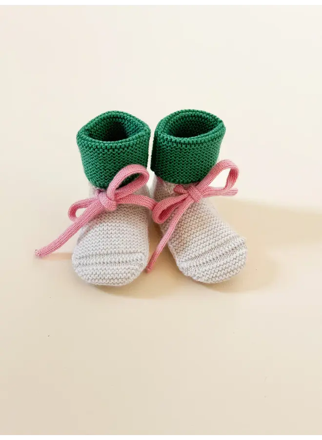 Booties – Cream/Grass