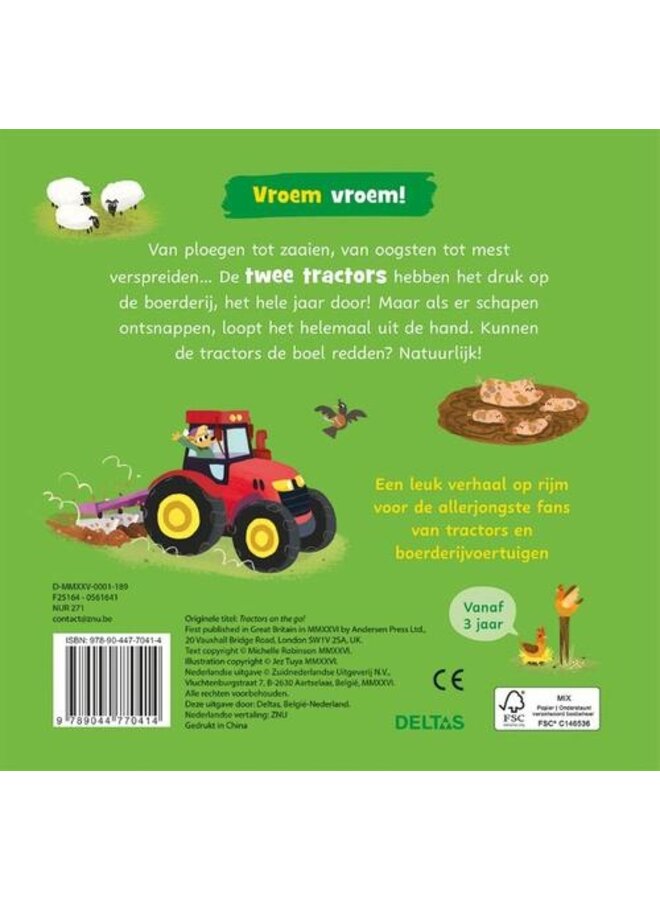 Deltas - Vroem vroem - Aan het werk! Een boek vol stoere tractors