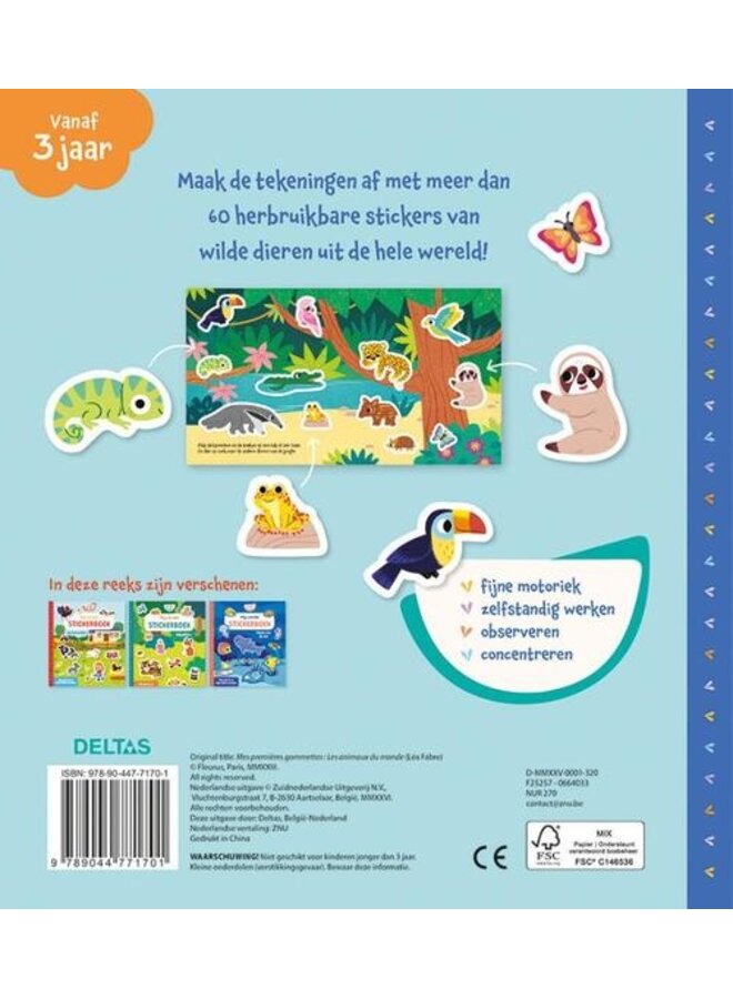 Deltas - Mijn eerste stickerboek - Dieren van de wereld