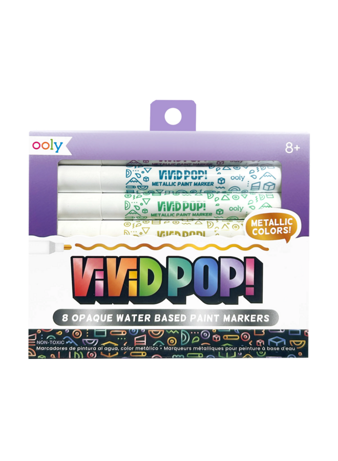 Vivid pop! - Water-based paint markers - Metallic