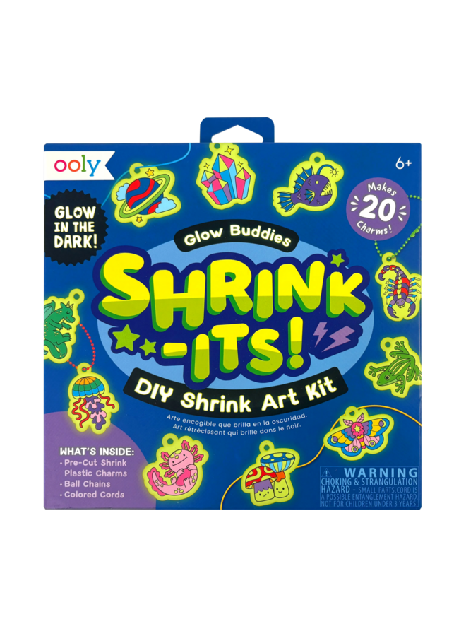 Shrink-Its! DIY shrink art kit - Glow buddies