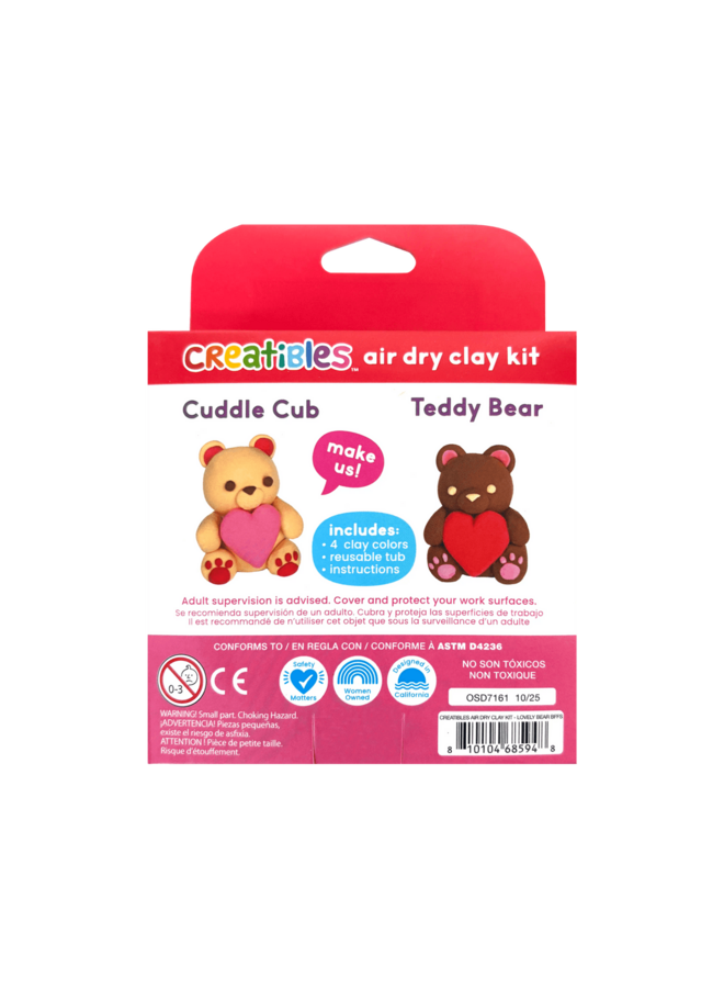 Ooly - 161-177 Creatibles D.I.Y. air-dry clay kit - Lovely bears