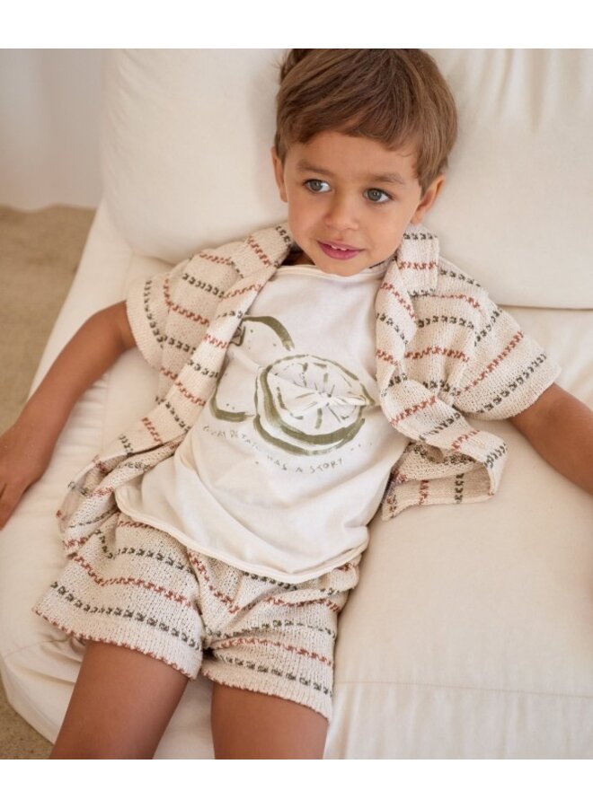 Play Up - Kids - Striped jersey shorts - Sew