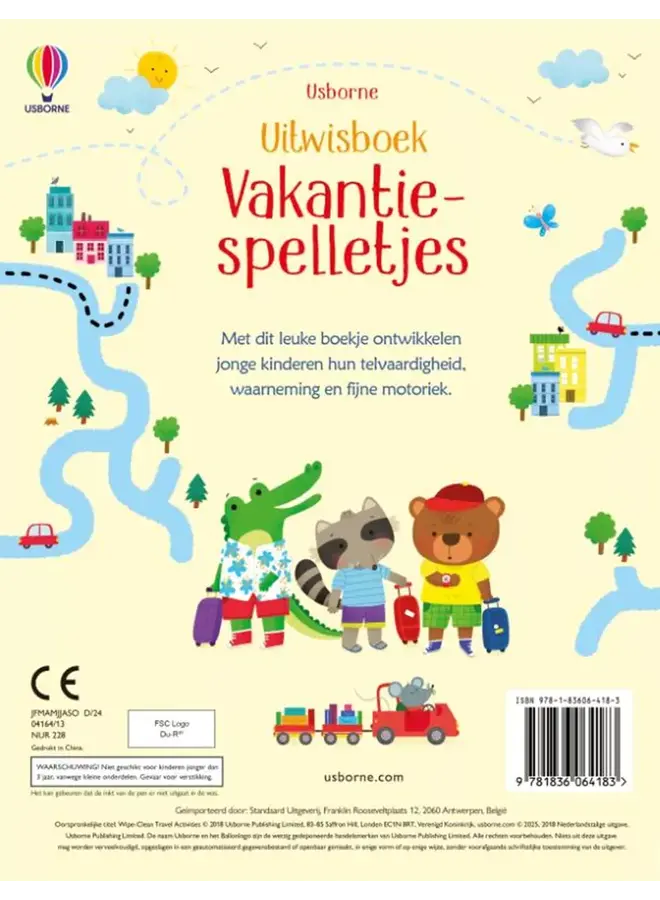 Usborne - Uitwisboek - Vakantiespelletjes
