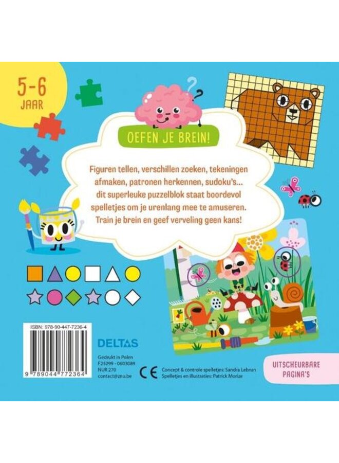 Deltas - Oefen je brein! Leerrijke spelletjes 5-6 jaar